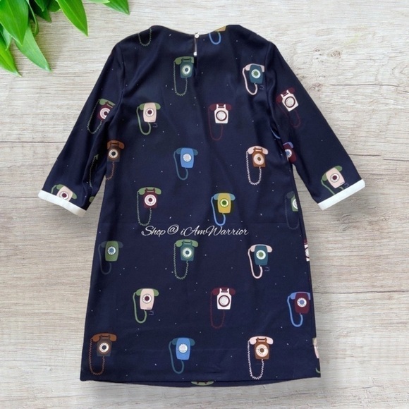 Ted Baker RARE mod telephone print shift dress *shop@iamwarrior - Picture 7 of 15